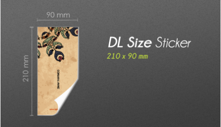DL Size Stickers