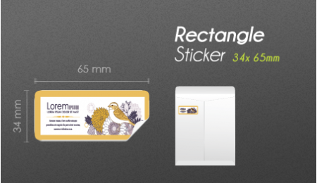 34x65mm Rectangle Product Label