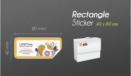 40x80mm Rectangle Product Label