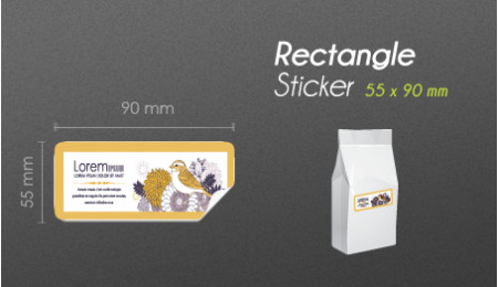 55x90mm Rectangle Product Label
