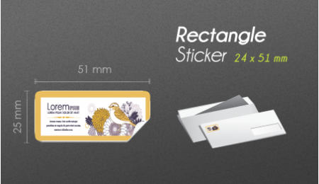 24x51mm Rectangle Product Label